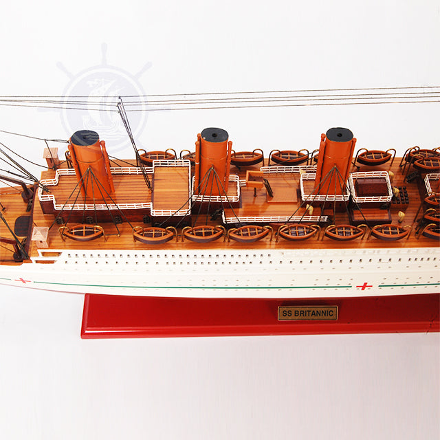 SS BRITANNIC MODEL SHIP PAINTED | High-quality | Fully Assembled Wooden Ship Models for Wholesale