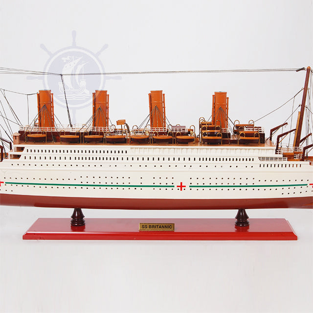 SS BRITANNIC MODEL SHIP PAINTED | High-quality | Fully Assembled Wooden Ship Models for Wholesale