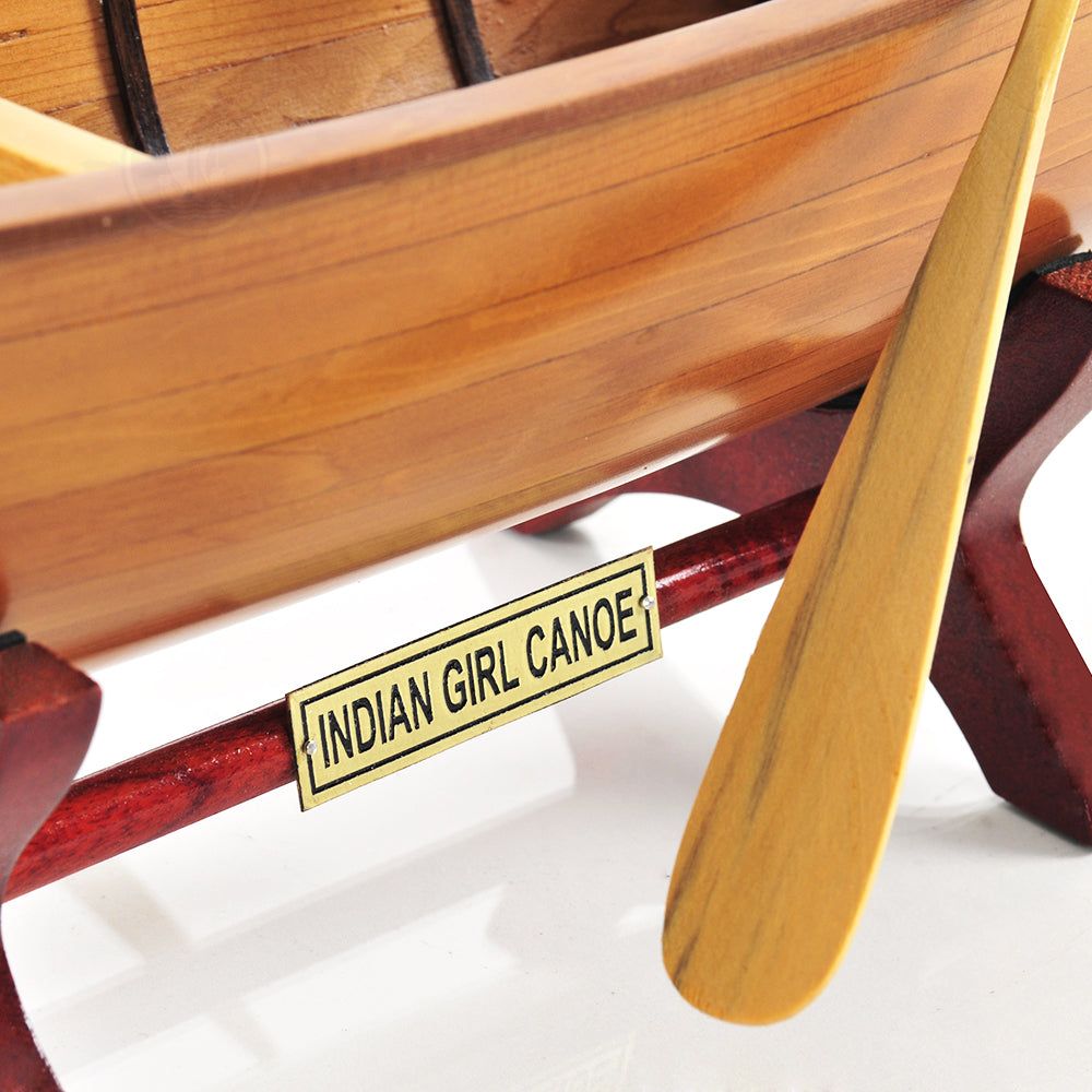 INDIAN GIRL CANOE MODEL BOAT | High-quality | Fully Assembled Wooden Model boats For Wholesale