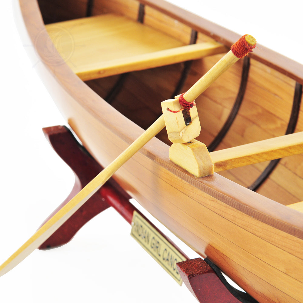 INDIAN GIRL CANOE MODEL BOAT | High-quality | Fully Assembled Wooden Model boats For Wholesale