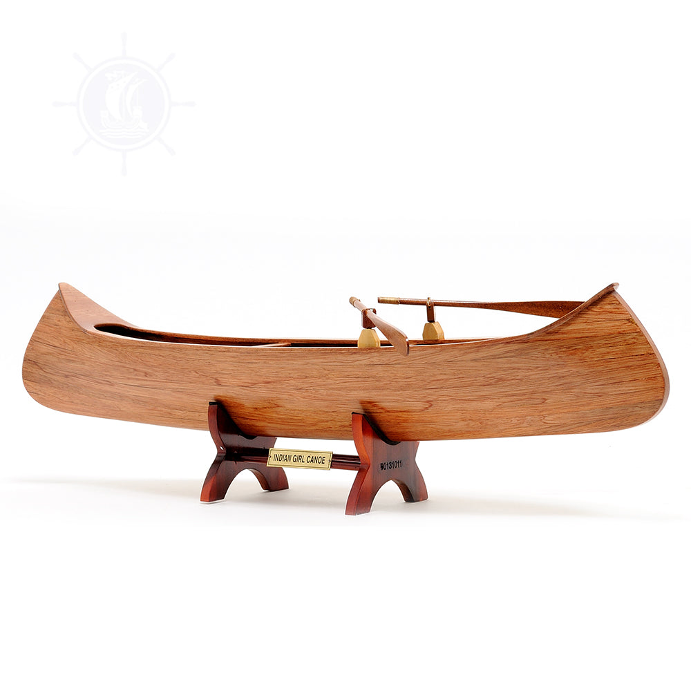 INDIAN GIRL CANOE MODEL BOAT | High-quality | Fully Assembled Wooden Model boats For Wholesale