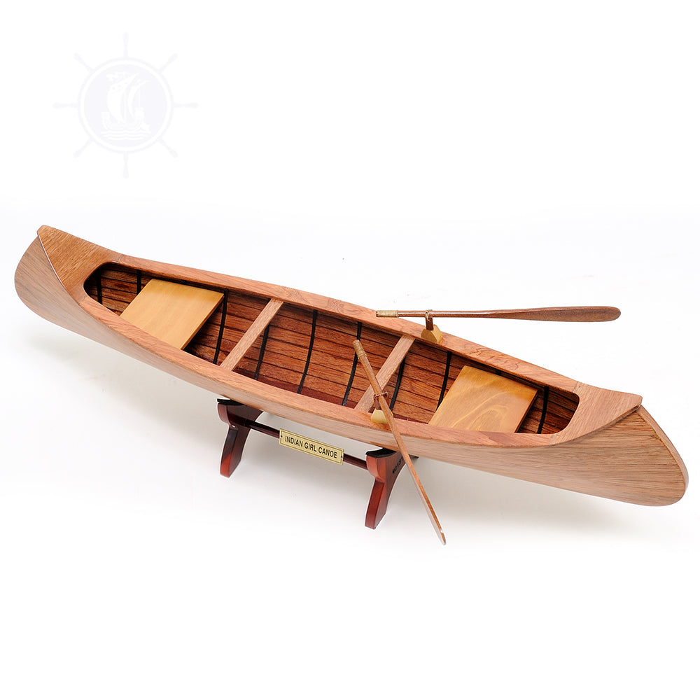 INDIAN GIRL CANOE MODEL BOAT | High-quality | Fully Assembled Wooden Model boats For Wholesale