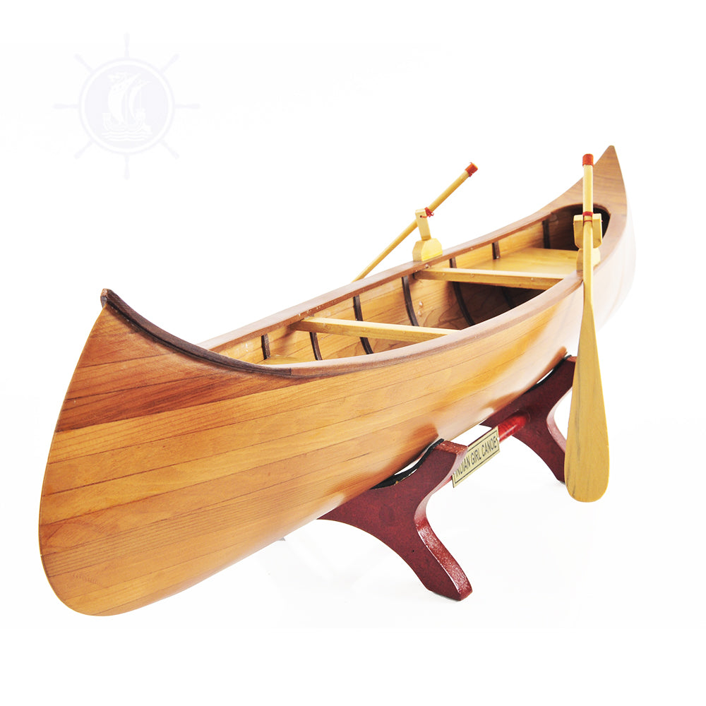 INDIAN GIRL CANOE MODEL BOAT | High-quality | Fully Assembled Wooden Model boats For Wholesale