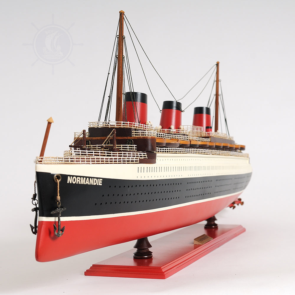 NORMANDIE CRUISE SHIP MODEL PAINTED | High-quality Cruiser| Fully Assembled Wooden Model Ship For Wholesale