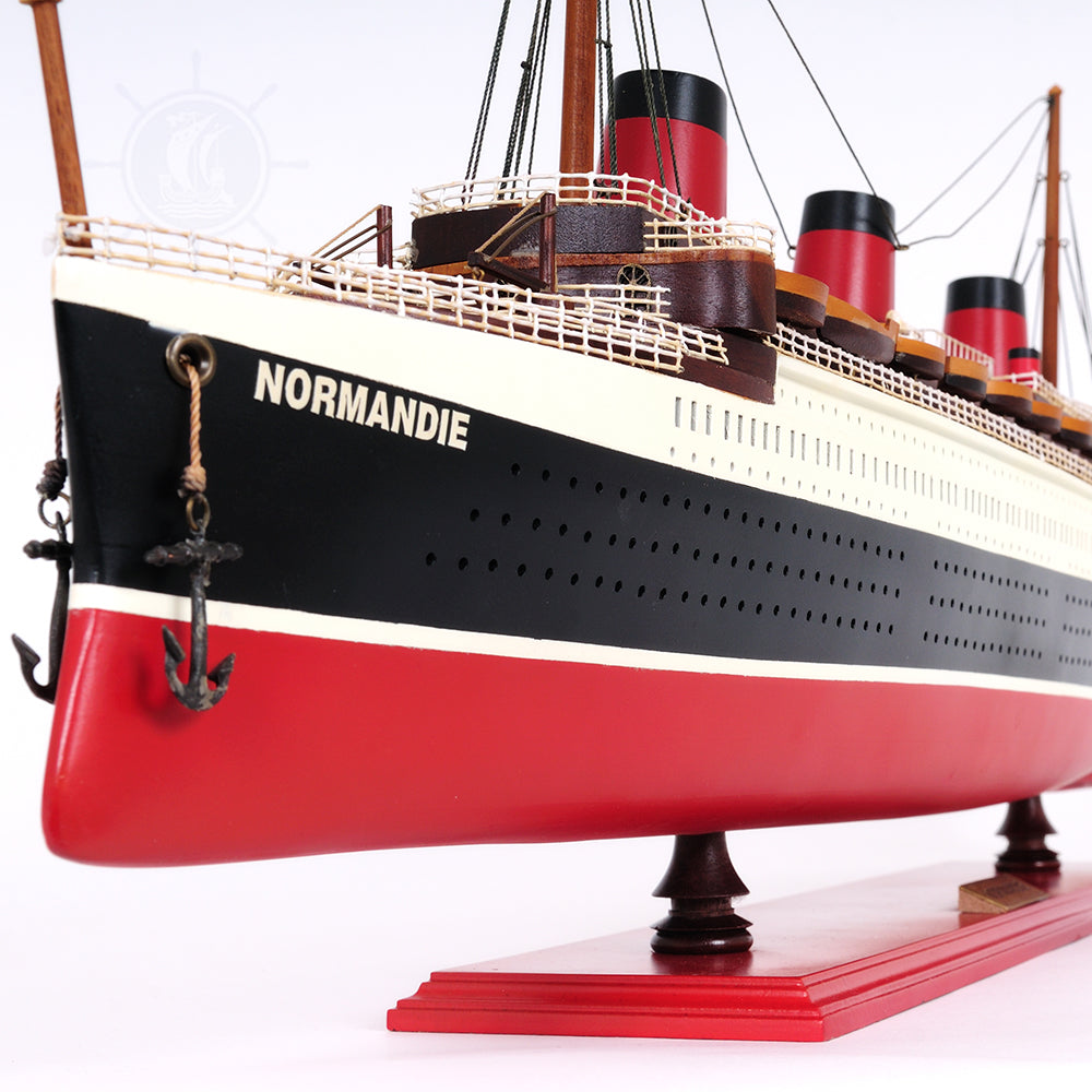 NORMANDIE CRUISE SHIP MODEL PAINTED | High-quality Cruiser| Fully Assembled Wooden Model Ship For Wholesale
