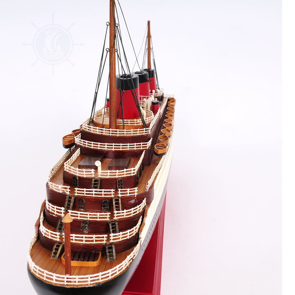 NORMANDIE CRUISE SHIP MODEL PAINTED | High-quality Cruiser| Fully Assembled Wooden Model Ship For Wholesale