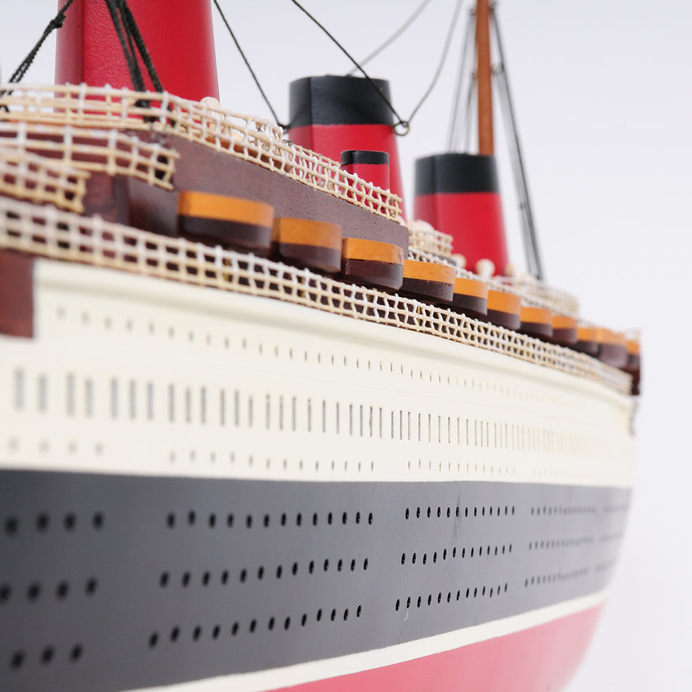 NORMANDIE CRUISE SHIP MODEL PAINTED | High-quality Cruiser| Fully Assembled Wooden Model Ship For Wholesale
