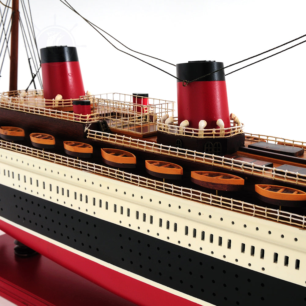NORMANDIE CRUISE SHIP MODEL PAINTED | High-quality Cruiser| Fully Assembled Wooden Model Ship For Wholesale