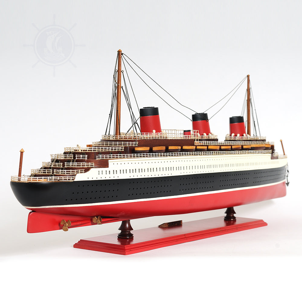 NORMANDIE CRUISE SHIP MODEL PAINTED | High-quality Cruiser| Fully Assembled Wooden Model Ship For Wholesale