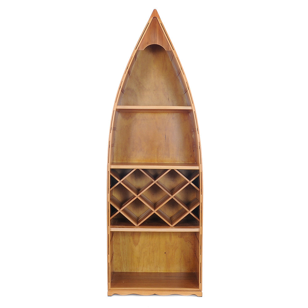 CANOE WINE SHELF | High-quality | Fully Assembled Wooden Ship Model For Wholesale