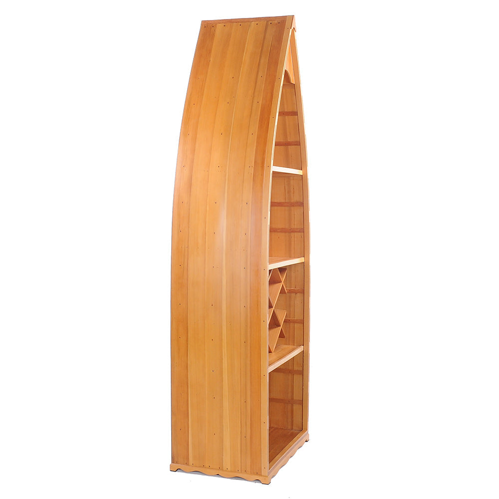 CANOE WINE SHELF | High-quality | Fully Assembled Wooden Ship Model For Wholesale