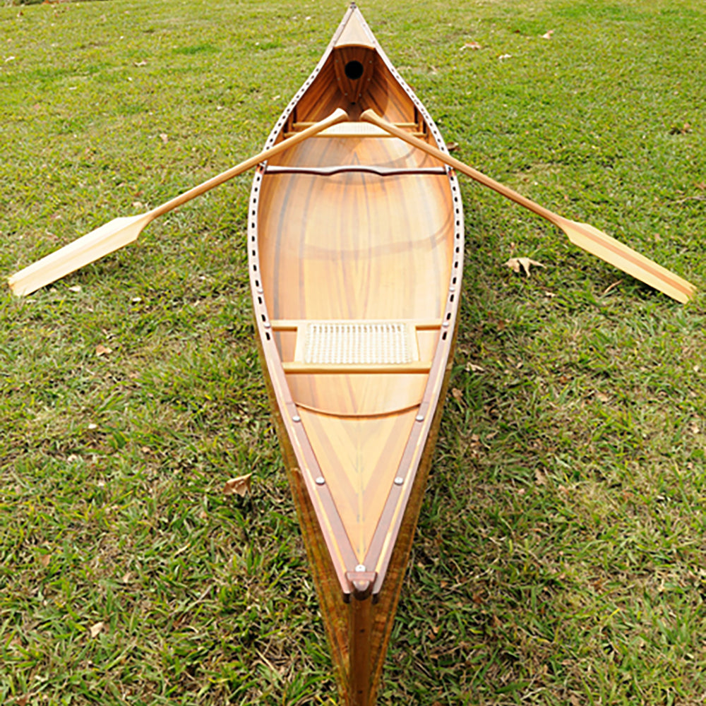 REAL CANOE 18' L545 | Wooden Kayak | Boat | Canoe with Paddles for fishing and water sports For Wholesale