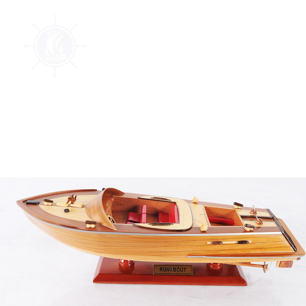 RUNABOUT L40 MODEL BOAT | High-quality | Fully Assembled Wooden Model boats For Wholesale