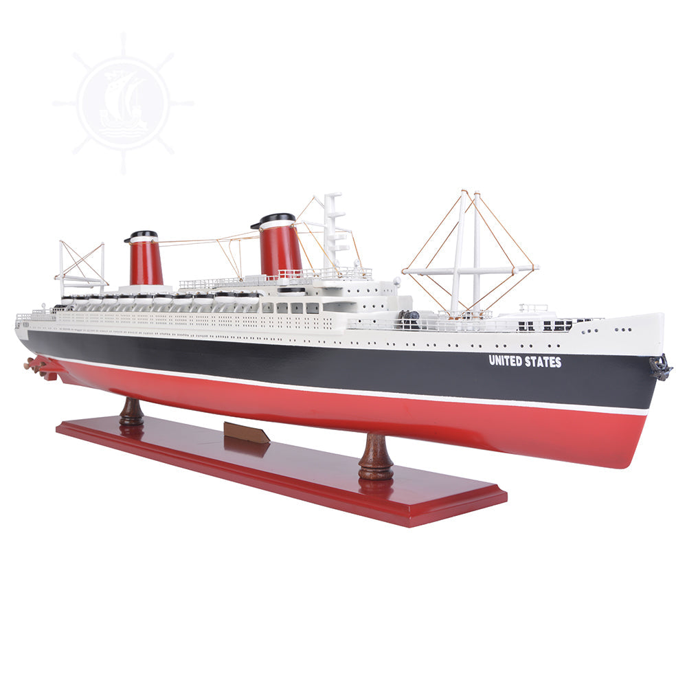 SS UNITED STATES CRUISE SHIP MODEL | High-quality Cruiser| Fully Assembled Wooden Model Ship For Wholesale