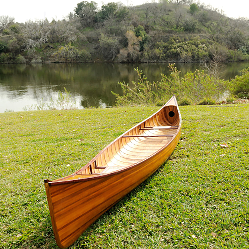 CANOE WITH RIBS 18' L545 | Wooden Kayak | Boat | Canoe with Paddles for fishing and water sports For Wholesale