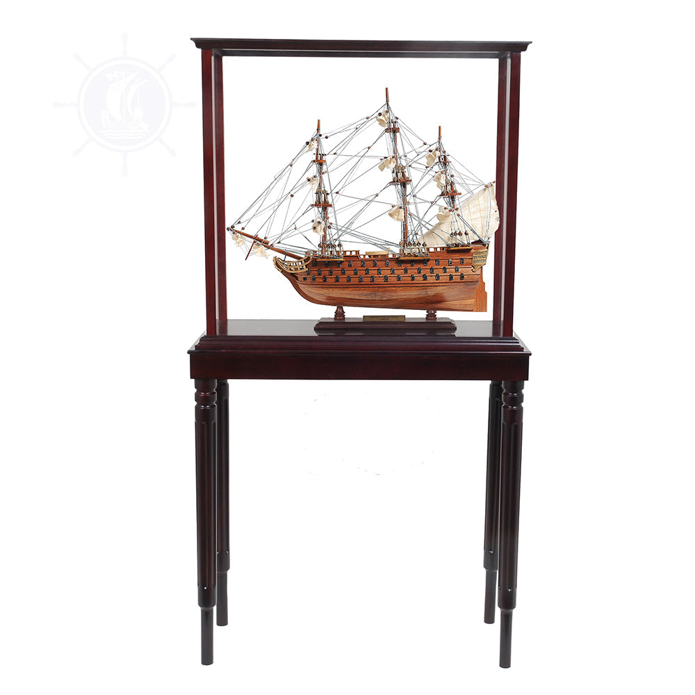 HMS VICTORY MODEL SHIP SMALL WITH DISPLAY CASE | High-quality | Fully Assembled Wooden Ship Models