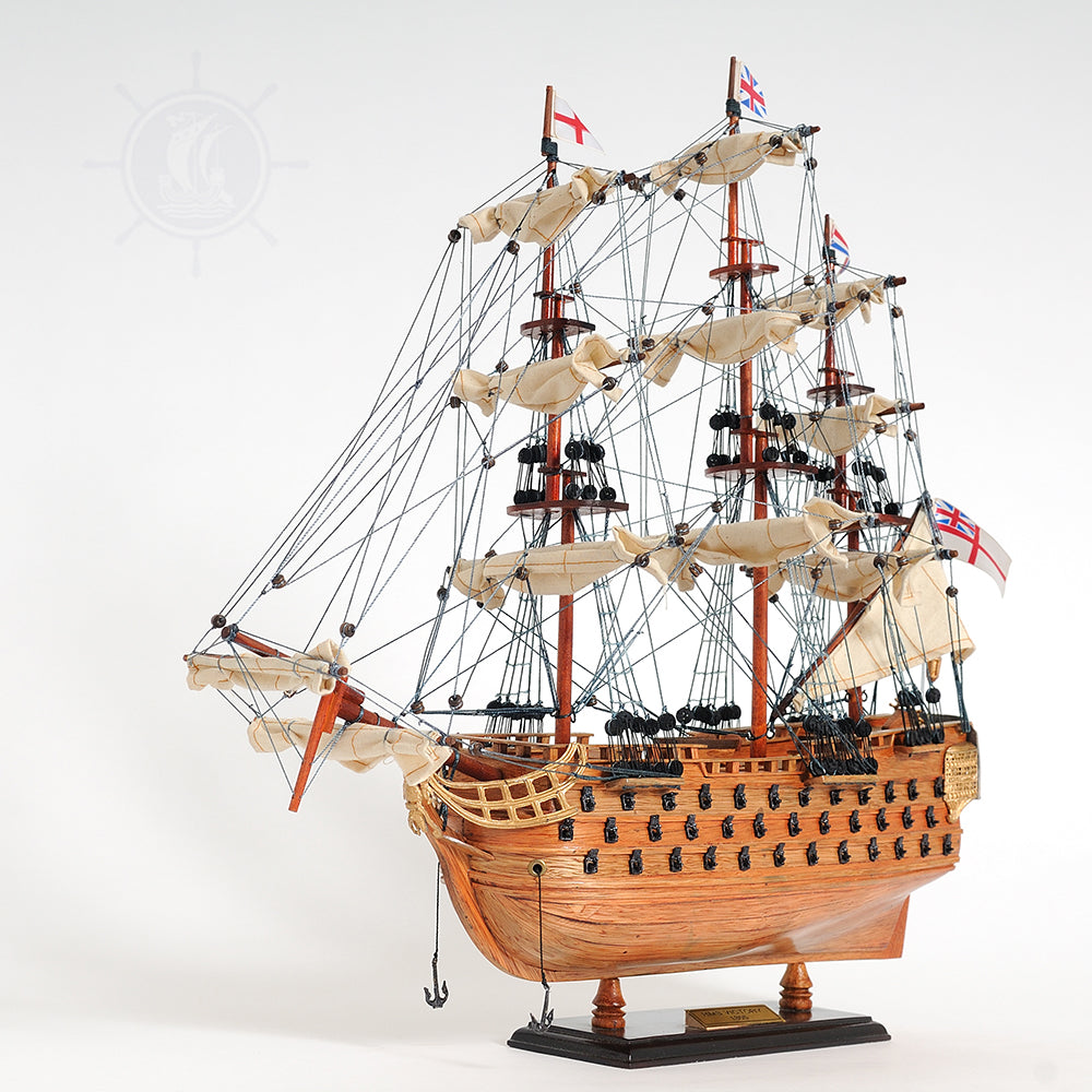 HMS VICTORY MODEL SHIP SMALL WITH DISPLAY CASE | High-quality | Fully Assembled Wooden Ship Models