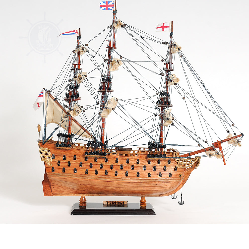 HMS VICTORY MODEL SHIP SMALL WITH DISPLAY CASE | High-quality | Fully Assembled Wooden Ship Models