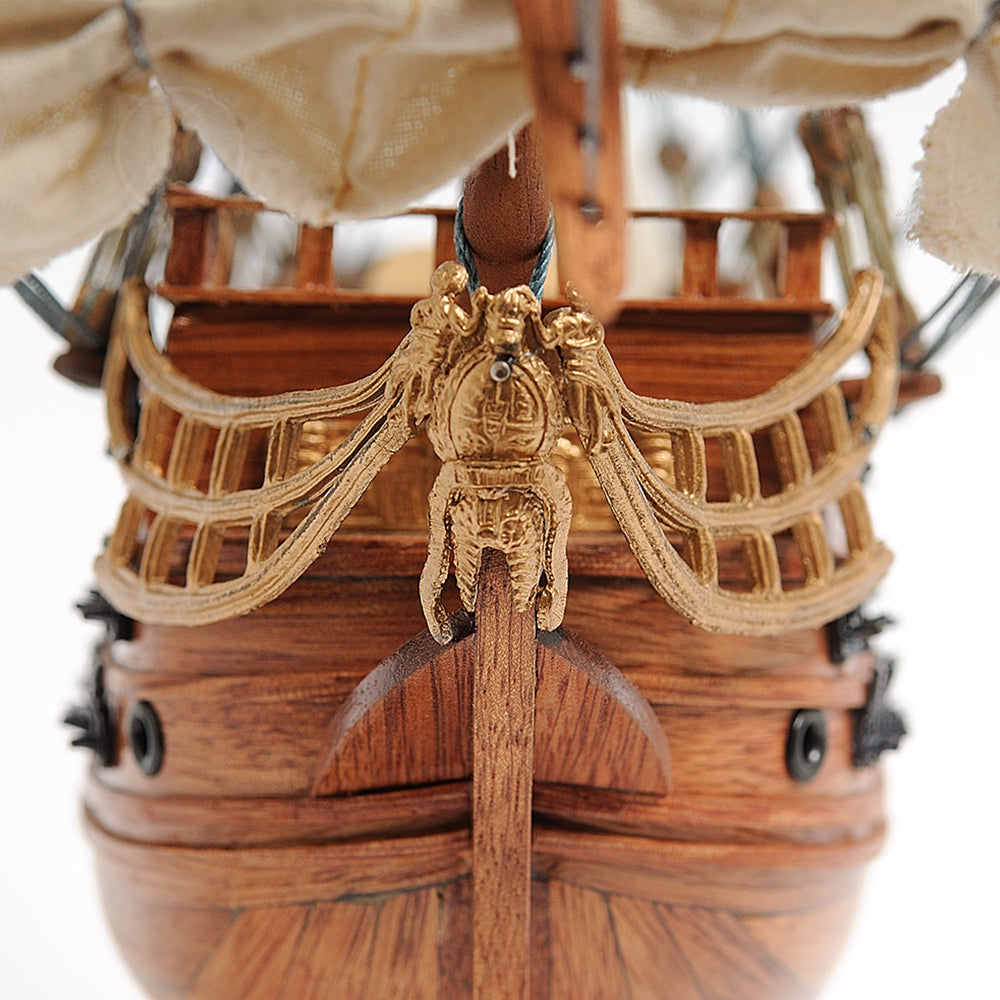 HMS VICTORY MODEL SHIP SMALL WITH DISPLAY CASE | High-quality | Fully Assembled Wooden Ship Models