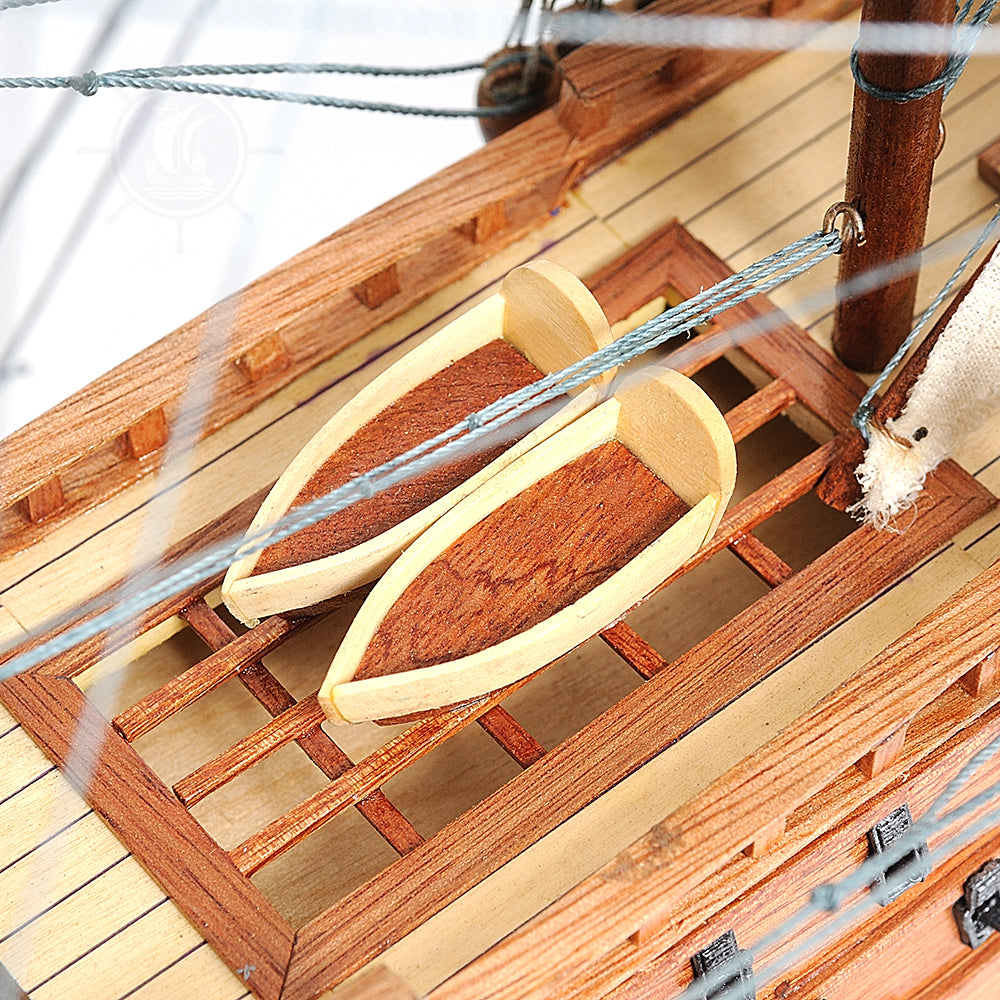 HMS VICTORY MODEL SHIP SMALL WITH DISPLAY CASE | High-quality | Fully Assembled Wooden Ship Models