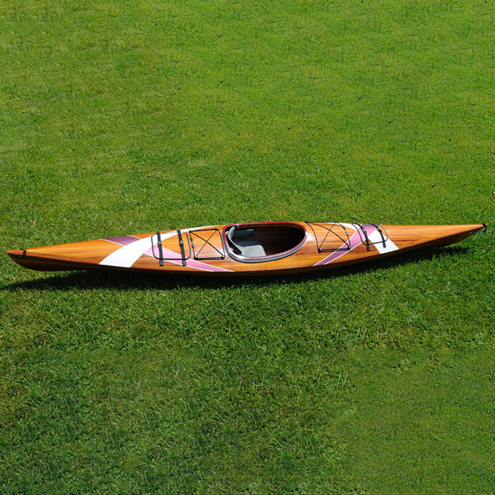 KAYAK WITH STRIPES 2 - 15 FEET LONG | Wooden Kayak | Boat | Canoe with Paddles for fishing and water sports For Wholesale