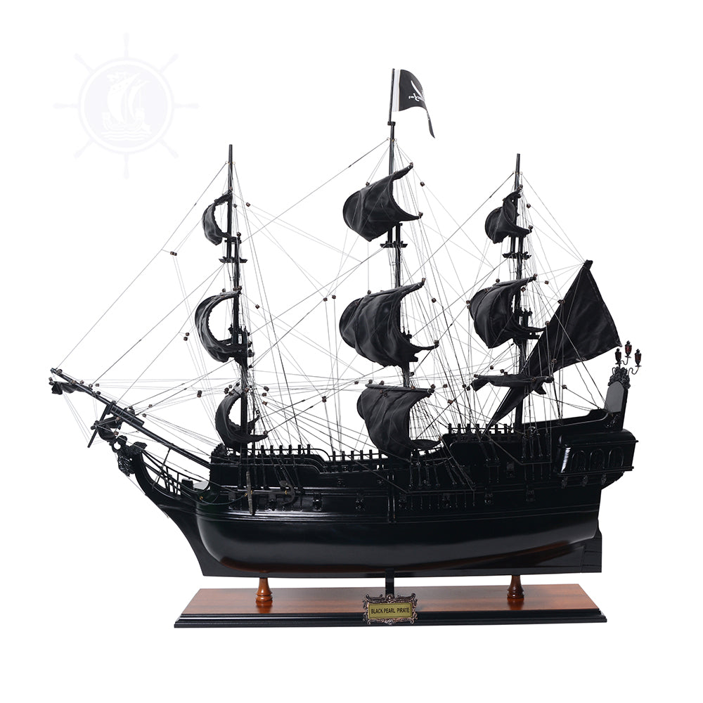 BLACK PEARL PIRATE SHIP MODEL SHIP L80 | High-quality | Fully Assembled Wooden Ship Models For Wholesale