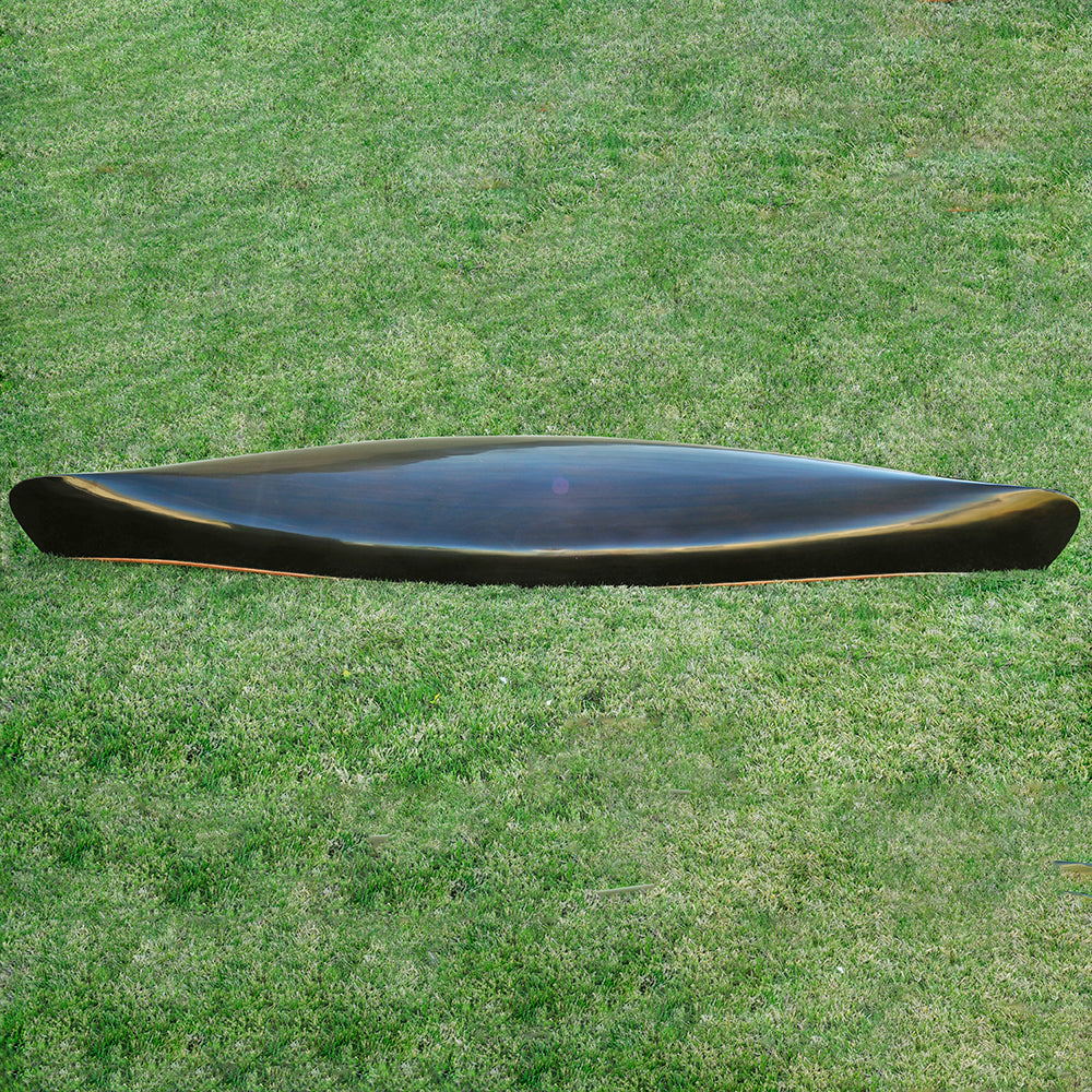 SKEENA CANOE DARK FINISH 18' | Wooden Kayak | Boat | Canoe with Paddles for fishing and water sports
