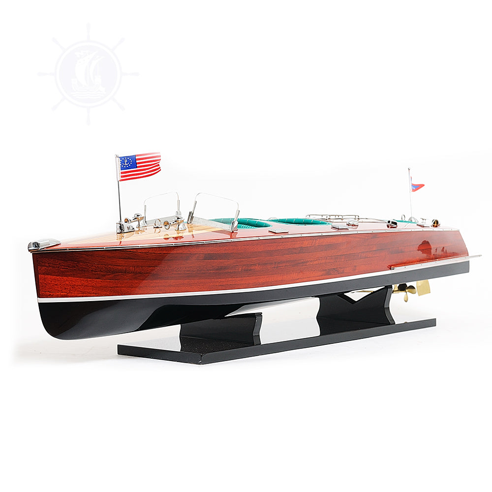 CHRIS CRAFT TRIPLE COCKPIT MODEL BOAT PAINTED L80 | High-quality | Fully Assembled Wooden Model boats For Wholesale