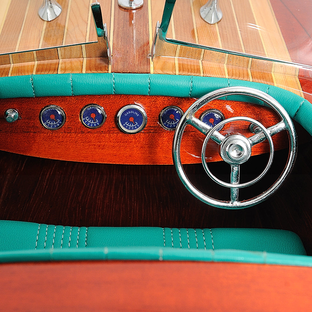 CHRIS CRAFT TRIPLE COCKPIT MODEL BOAT PAINTED L80 | High-quality | Fully Assembled Wooden Model boats For Wholesale