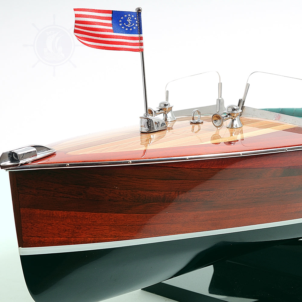 CHRIS CRAFT TRIPLE COCKPIT MODEL BOAT PAINTED L80 | High-quality | Fully Assembled Wooden Model boats For Wholesale