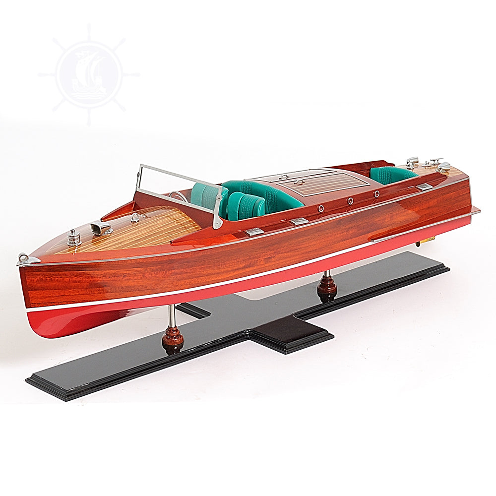 CHRIS CRAFT RUNABOUT MODEL BOAT PAINTED L80 | High-quality | Fully Assembled Wooden Model boats For Wholesale