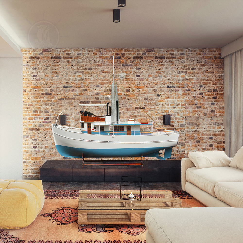 DICKIE WALKER MODEL BOAT XXXL | Museum-quality | Fully Assembled Wooden Model boats