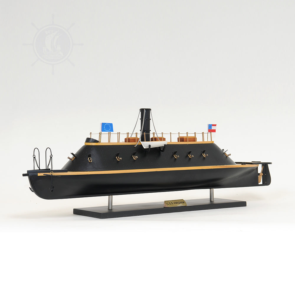 CSS VIRGINIA MODEL BOAT WITH DISPLAY CASE | High-quality | Fully Assembled Wooden Model boats