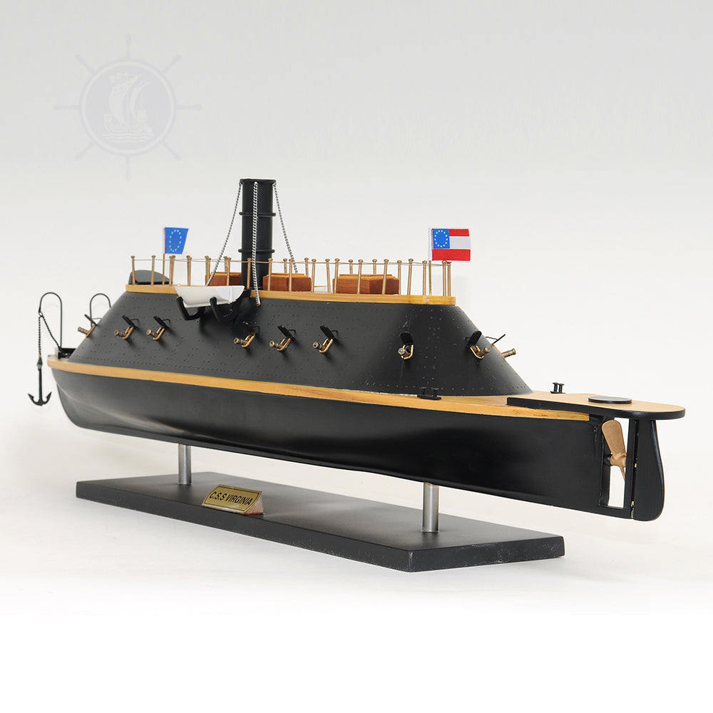 CSS VIRGINIA MODEL BOAT WITH DISPLAY CASE | High-quality | Fully Assembled Wooden Model boats