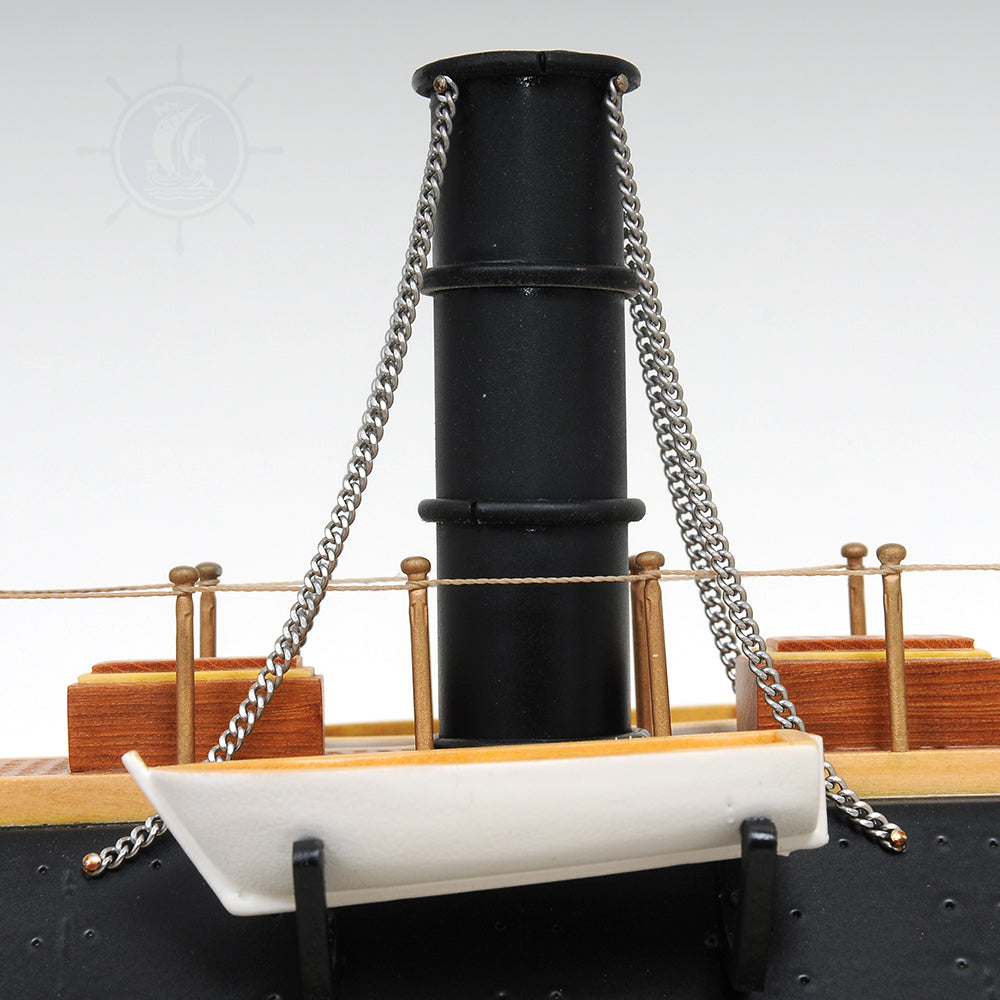 CSS VIRGINIA MODEL BOAT WITH DISPLAY CASE | High-quality | Fully Assembled Wooden Model boats