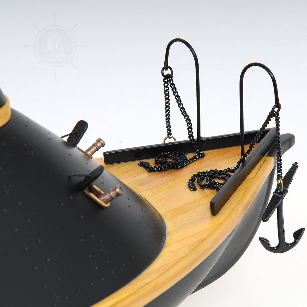CSS VIRGINIA MODEL BOAT WITH DISPLAY CASE | High-quality | Fully Assembled Wooden Model boats