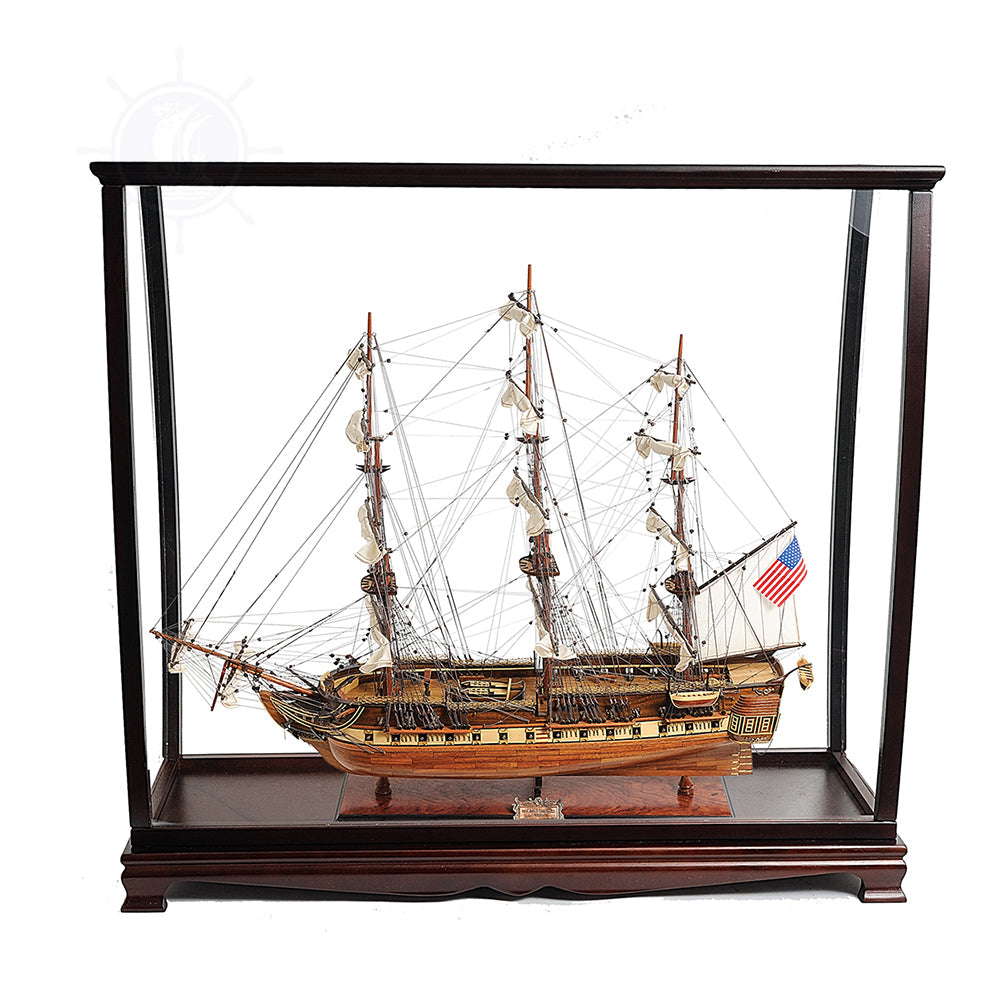 USS Constitution Large With Table Top Display Case