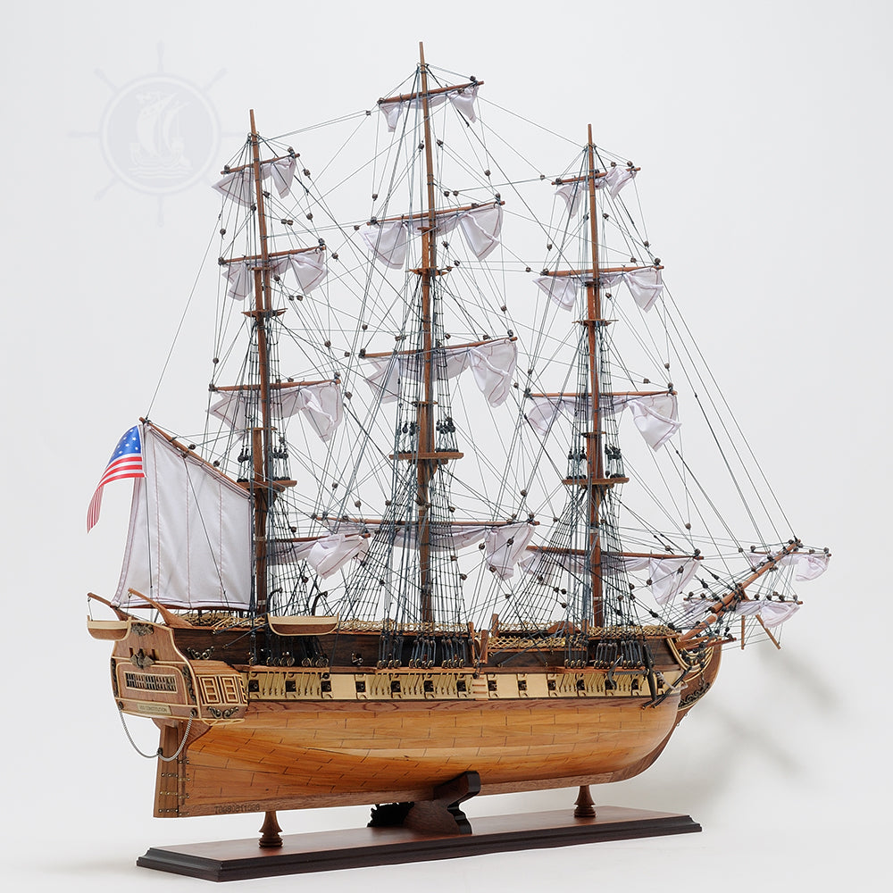 USS Constitution Large With Table Top Display Case