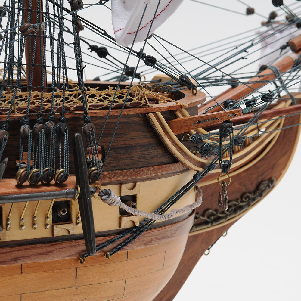 USS Constitution Large With Table Top Display Case