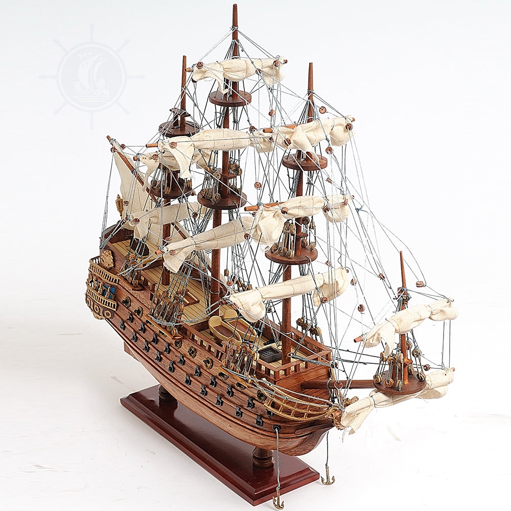 San Felipe Small Model Ship with Display Case