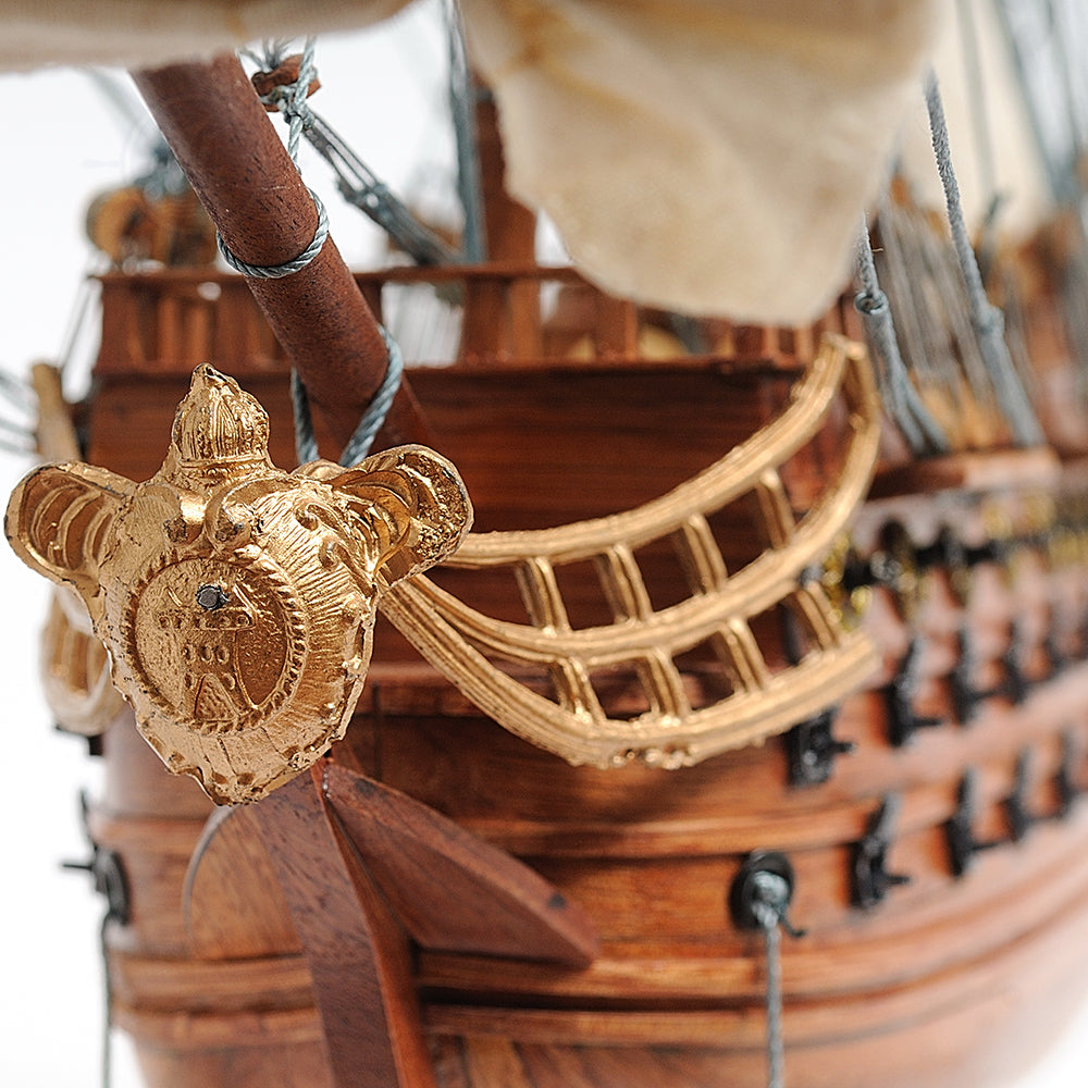 San Felipe Small Model Ship with Display Case