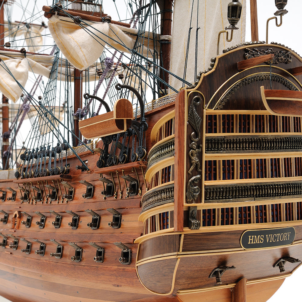 HMS VICTORY MODEL SHIP LARGE WITH FLOOR DISPLAY CASE | High-quality | Fully Assembled Wooden Ship Models