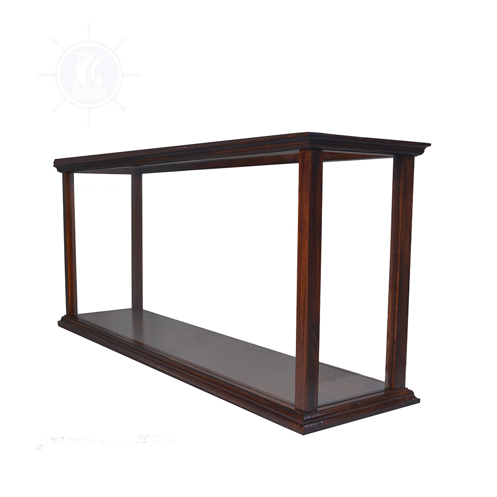 DISPLAY CASE FOR CRUISE LINER MIDSIZE CLASSIC BROWN | HIGH QUALITY DISPLAY CASE FOR MODEL SHIP | Multi sizes and style available For Wholesale