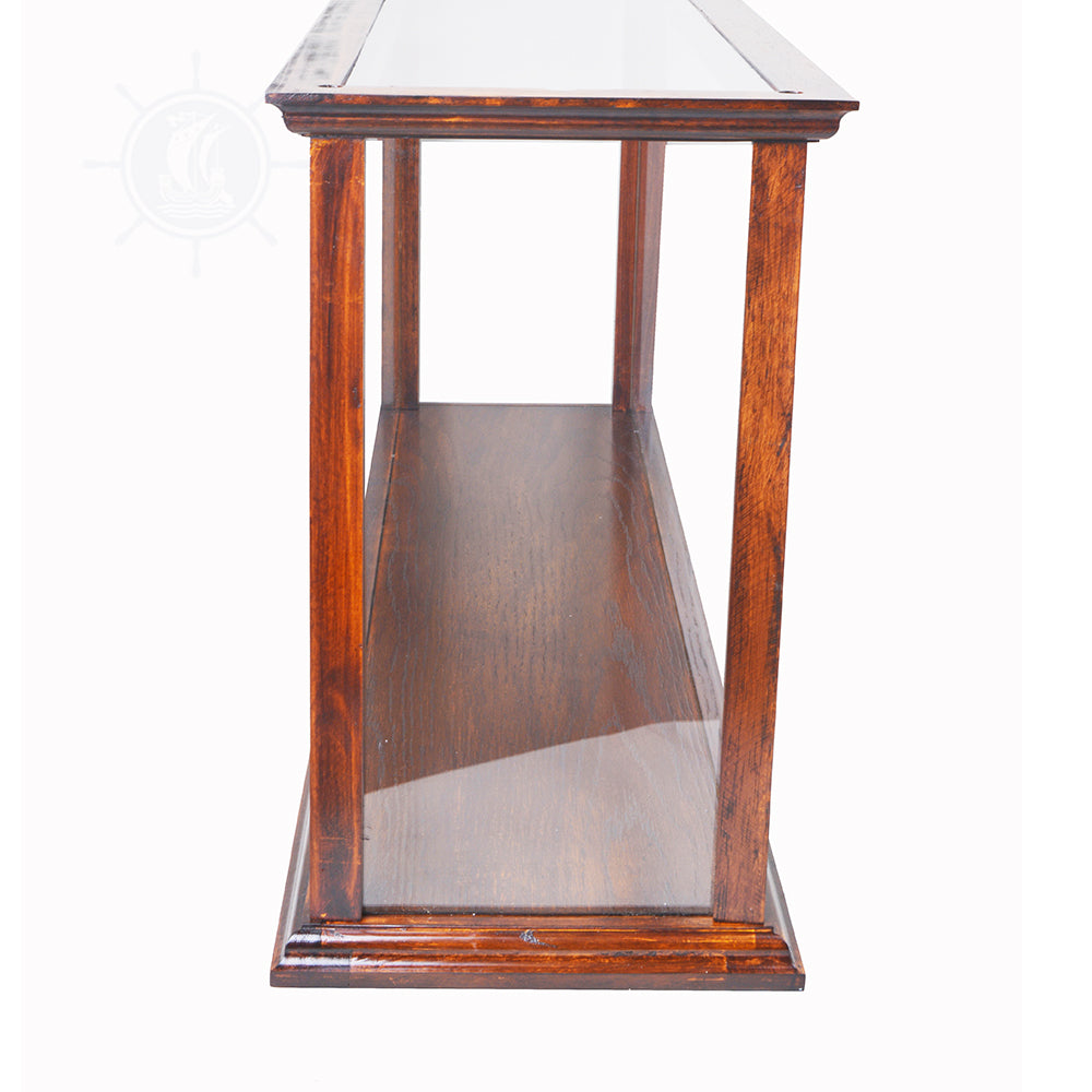 DISPLAY CASE FOR CRUISE LINER MIDSIZE CLASSIC BROWN | HIGH QUALITY DISPLAY CASE FOR MODEL SHIP | Multi sizes and style available For Wholesale