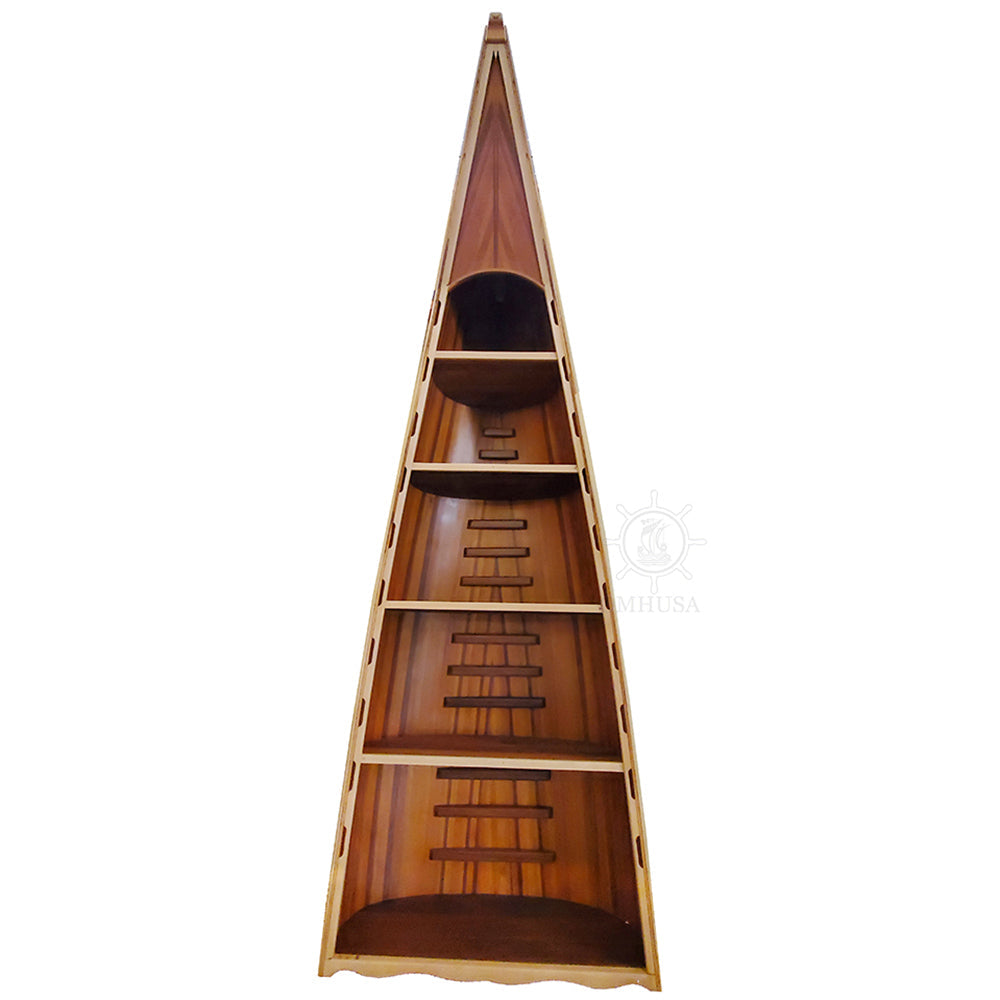 CANOE BOOK SHELF VERSION 2 | High-quality | Fully Assembled Wooden Ship Model For Wholesale