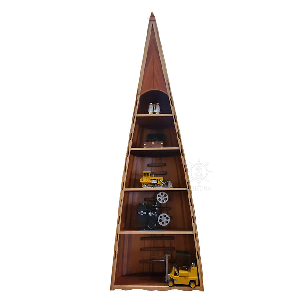 CANOE BOOK SHELF VERSION 2 | High-quality | Fully Assembled Wooden Ship Model For Wholesale