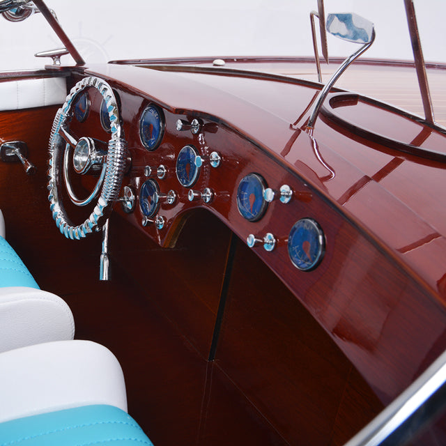 RIVA AQUARAMA REPLICA PAINTED L170 | High-quality | Fully Assembled Wooden Ship Model For Wholesale