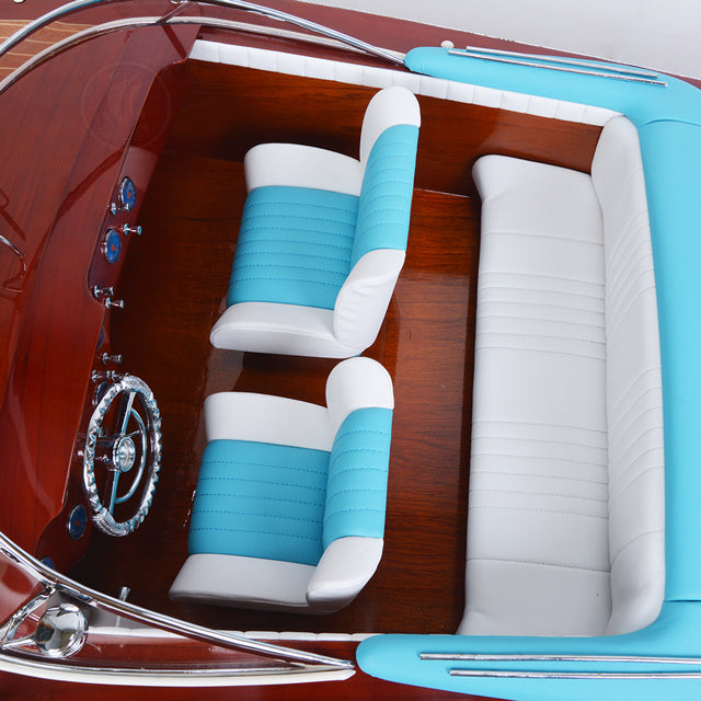 RIVA AQUARAMA REPLICA PAINTED L170 | High-quality | Fully Assembled Wooden Ship Model For Wholesale