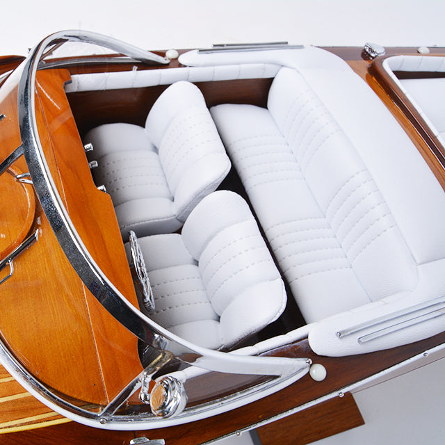 Riva Aquarama Half-Painted Attached Basement | High-quality | Fully Assembled Wooden Model boats For Wholesale