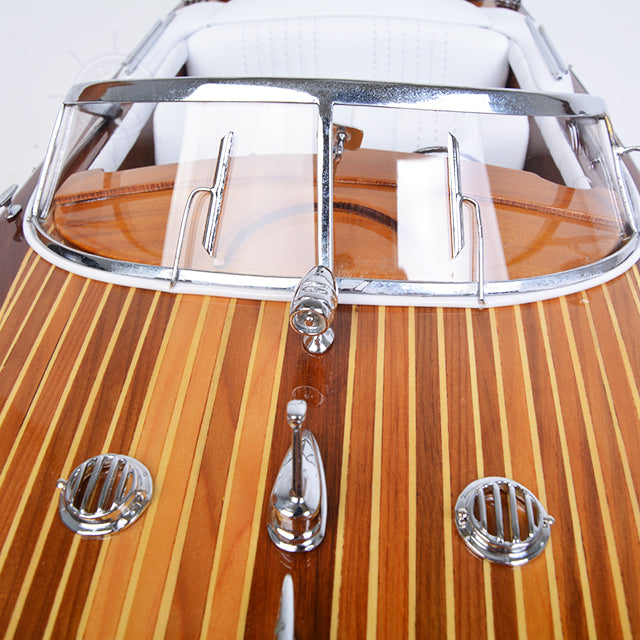 Riva Aquarama Half-Painted Attached Basement | High-quality | Fully Assembled Wooden Model boats For Wholesale